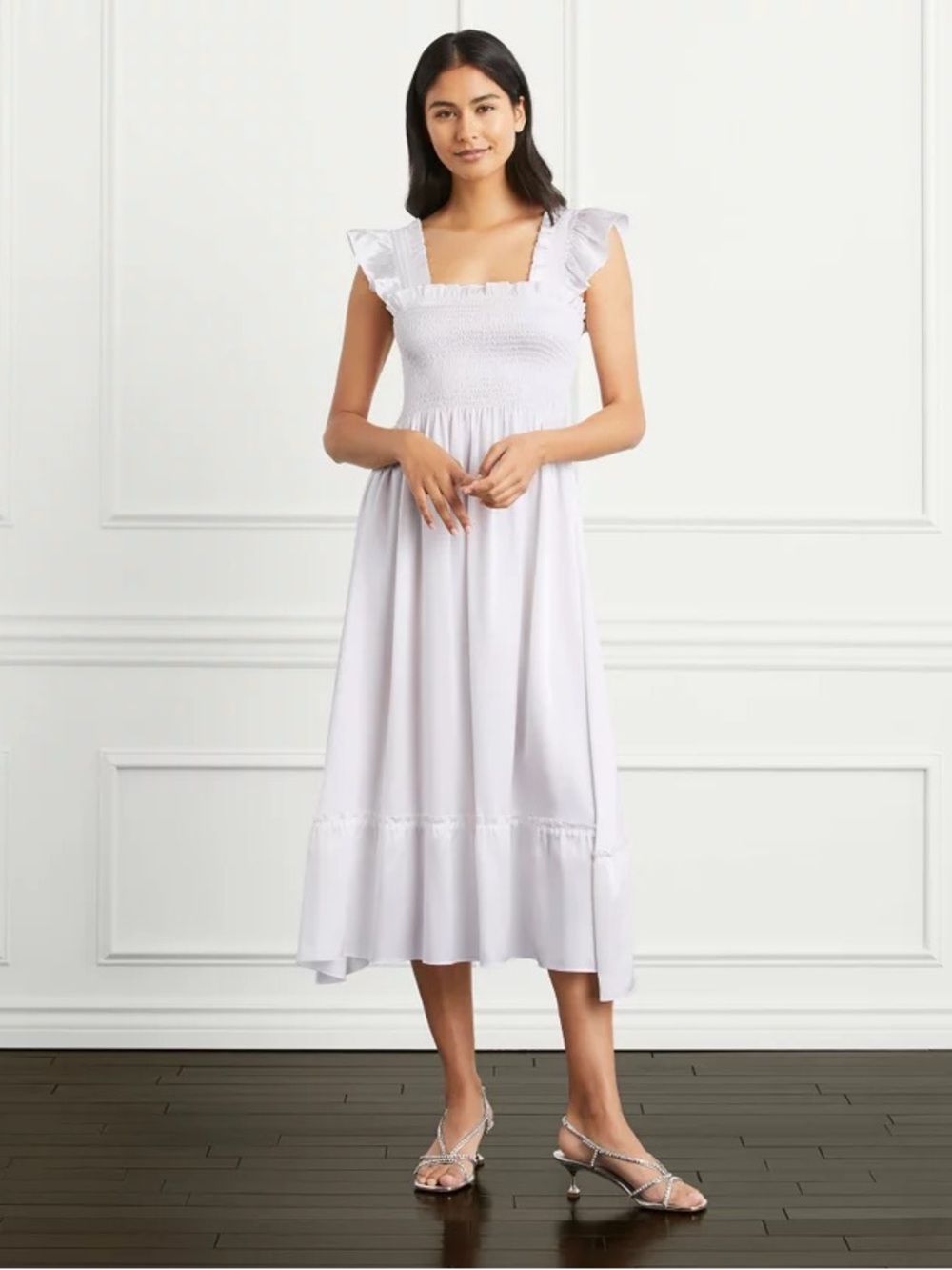 Hill House Home Collector’s Edition Silk Ellie Nap Dress in White Silk